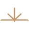 Ekena Millwork Kennewick Timber Gable Bracket, Western Red Cedar, 84"W x 38"H x 1 1/2"D x 3 1/2"F, 11/12 Pitch GBW084X38X0204KEN00SWR - alternate 1
